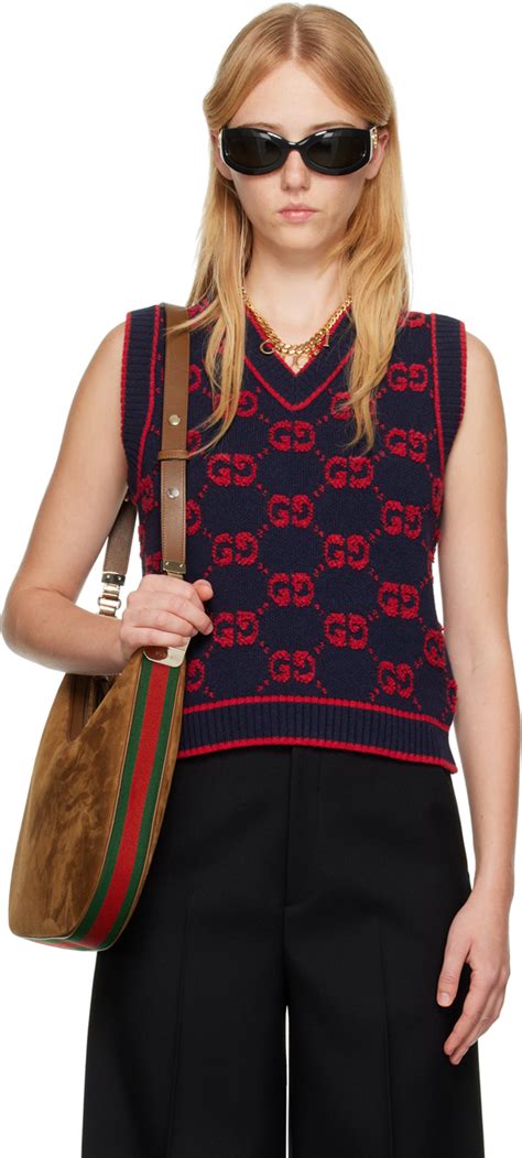 Gucci Navy & Red